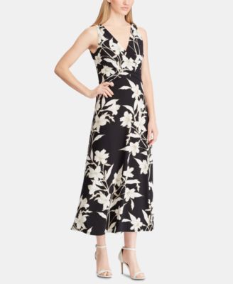 ralph lauren surplice jersey dress
