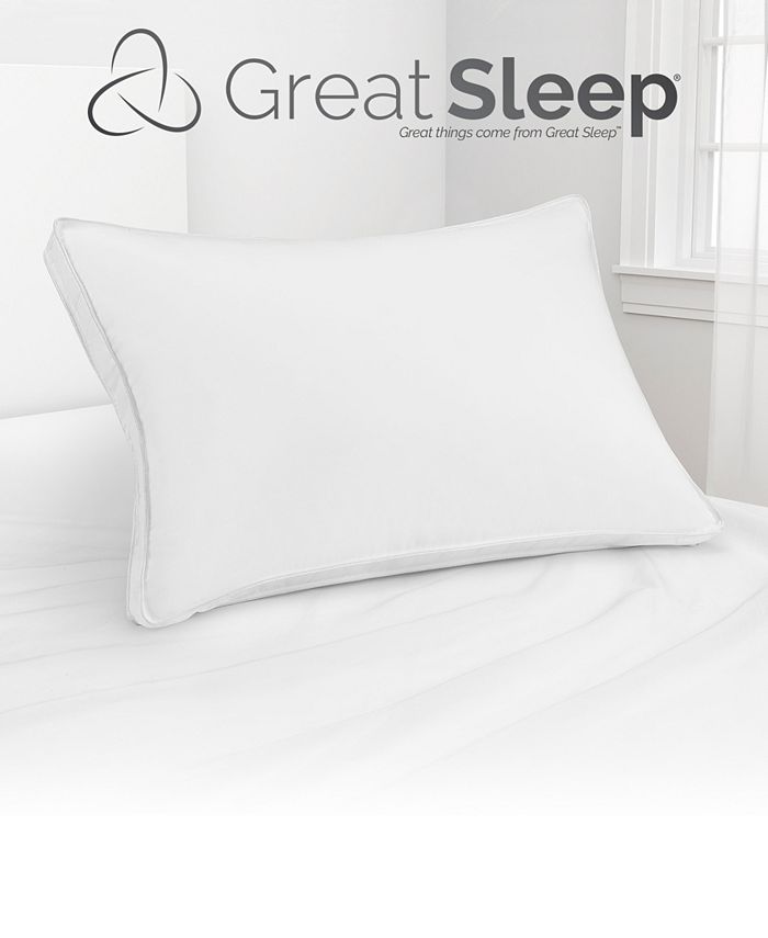 Great Sleep Suprelle Flex Fiber 2" Gusset Standard/Queen Pillow Macy's