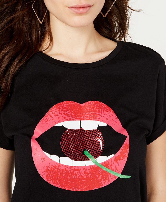 guess lips t shirt