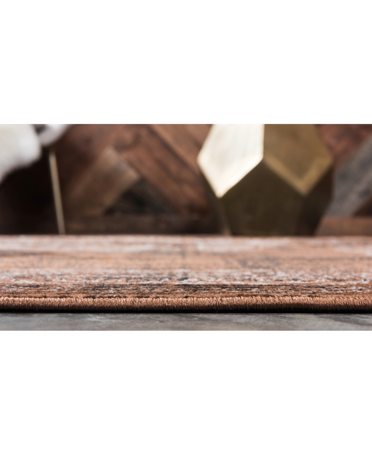 Bayshore Home Linport Lin5Brown Area Rug - Chocolate