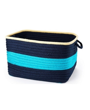 Colonial Mills Color Block Square Braided Storage Basket