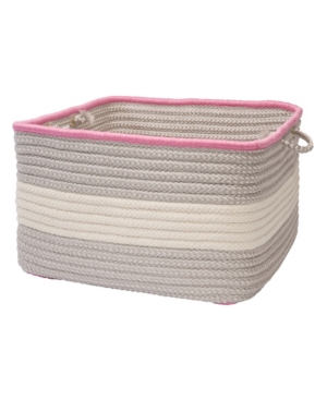 Colonial Mills Color Block Square Braided Storage Basket