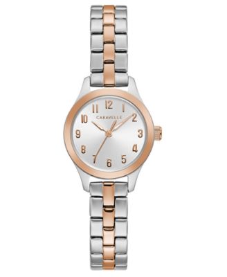 Caravelle Women's Two-Tone Stainless Steel Bracelet Watch 24mm - Macy's