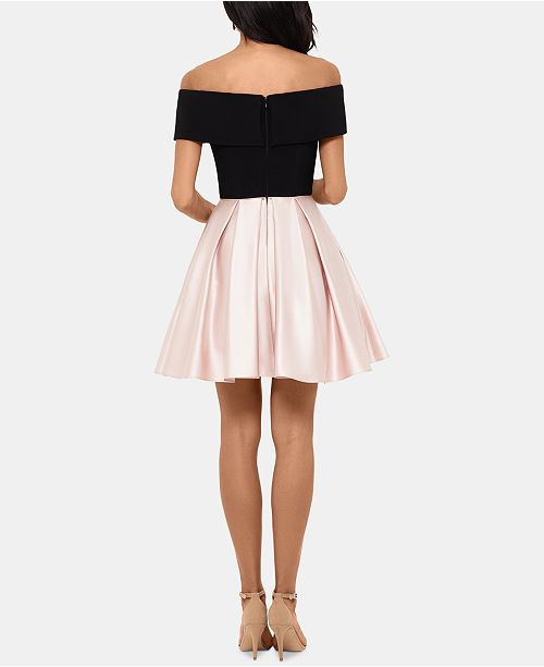 off the shoulder fit and flare
