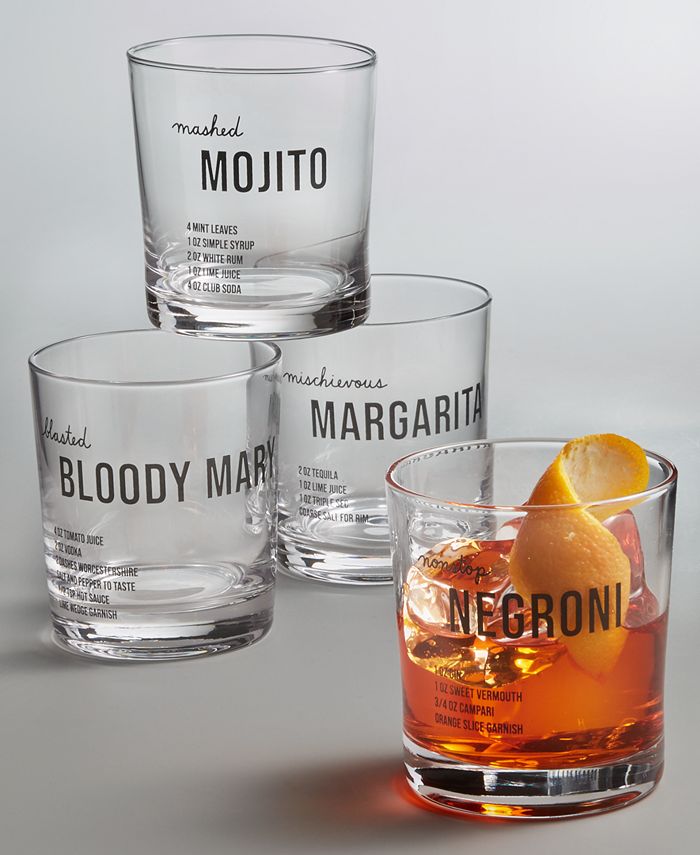 The Cellar CLOSEOUT! Recipe Double OldFashioned Glasses, Set of 4