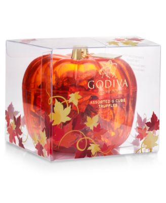 Godiva - G Cube Chocolate Truffles in Pumpkin Candy Dish