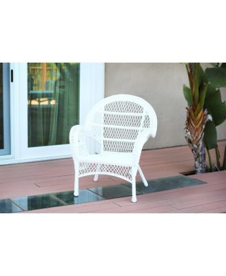 Jeco - Santa Maria White Wicker Chair - Set of 4
