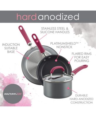 Create Delicious Hard-Anodized Aluminum 11-Pc. Nonstick Cookware Set