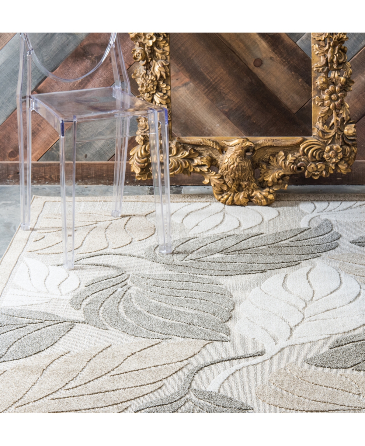 Bayshore Home Outdoor Pashio Pas2 Area Rug -gray