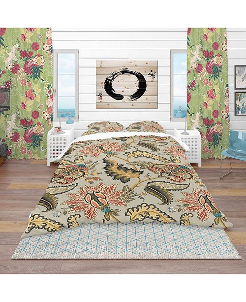 Design Art Designart Vintage Indian Floral Pattern Tropical