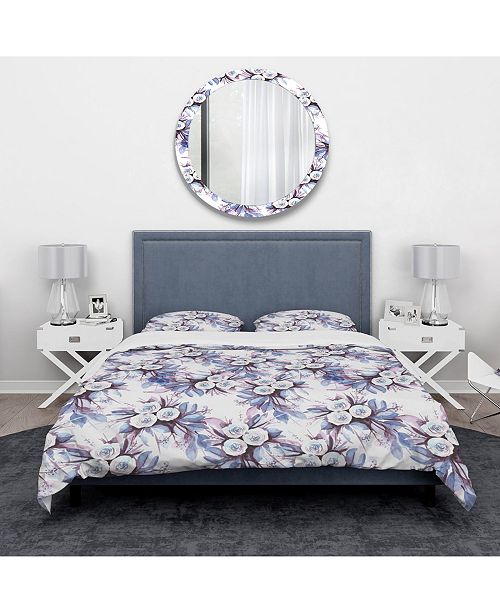 Design Art Designart Flowery Purple In White Background