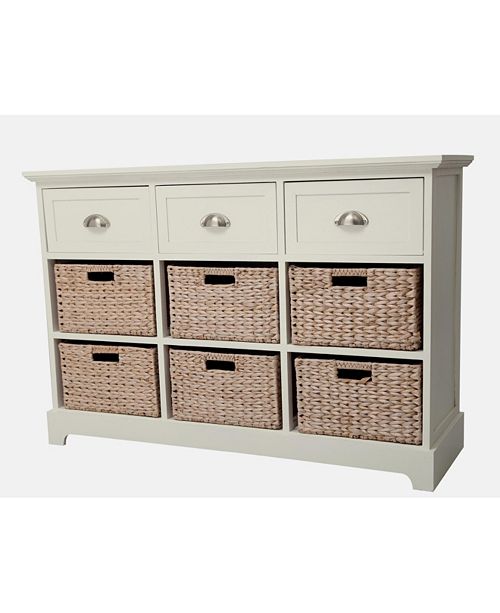 Gallerie Decor Newport Three Drawer Six Basket Table Reviews