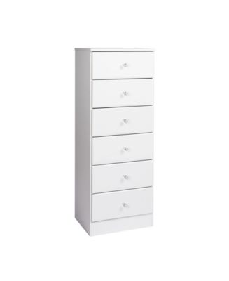 Prepac Astrid 6-Drawer Tall Chest with Acrylic Knobs - Macy's