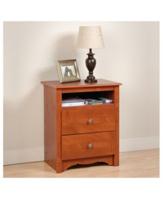 Prepac Monterey Tall 2-Drawer Nightstand With Open Shelf - Macy's