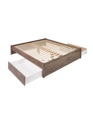 Prepac King Select 4-Post Platform Bed With 2 Drawers - Macy's