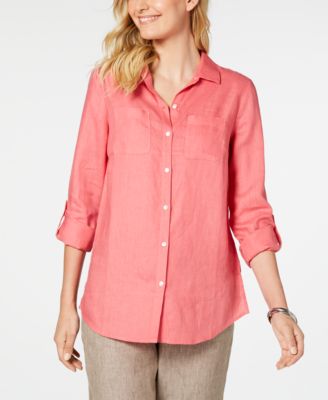 macys charter club linen tops