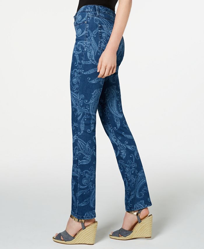 Charter Club PaisleyPrint StraightLeg Jeans, Created for Macy's Macy's