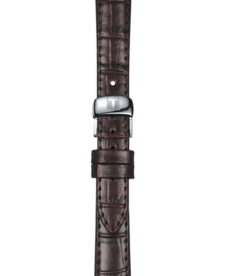 Women's Swiss Automatic Le Locle Brown Leather Strap Watch 29mm