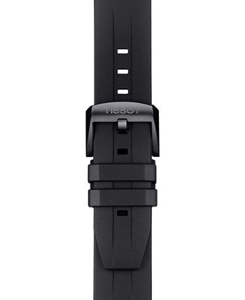 Tissot - Men's Swiss Chronograph SeaStar Black Rubber Strap Watch 45.5mm
