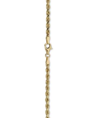 Diamond Rope Chain 18" Necklace in 10k Gold