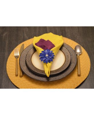 Blue Pearl Flower Napkin Ring