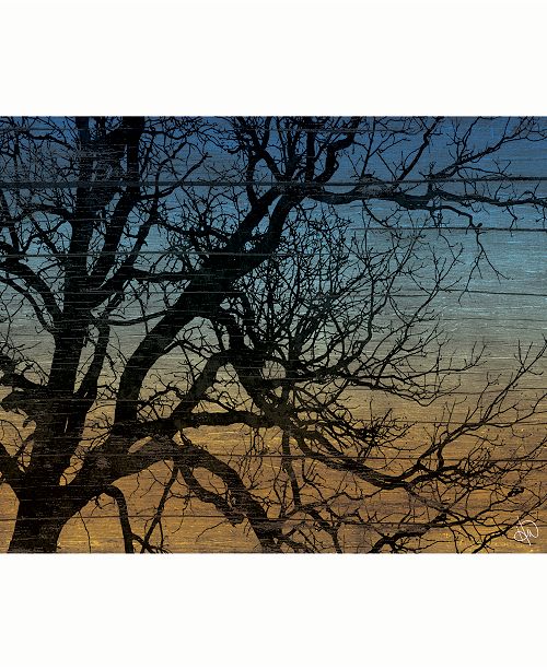 Creative Gallery Tree Silhouette At Dusk On Wood Pattern Portrait