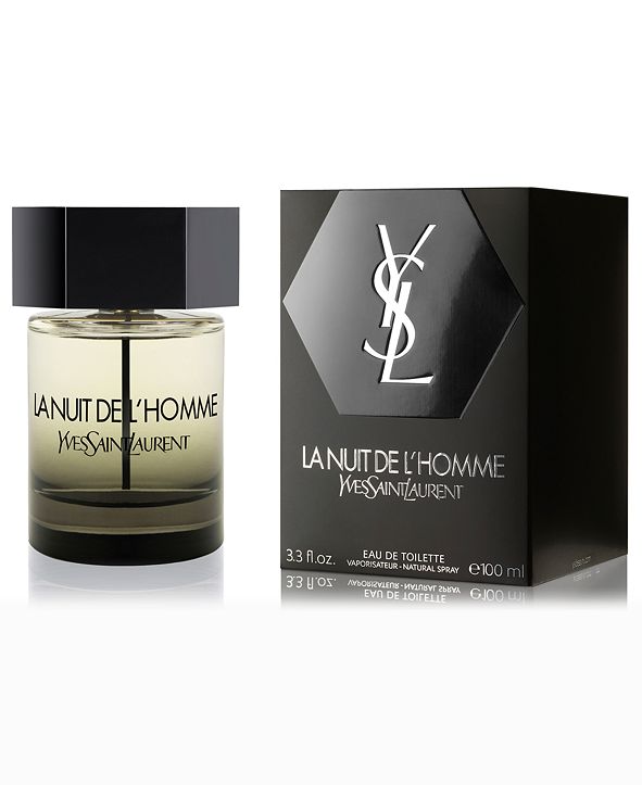 Yves Saint Laurent Men's La Nuit de L'Homme Eau de Toilette Spray, 3.3 ...