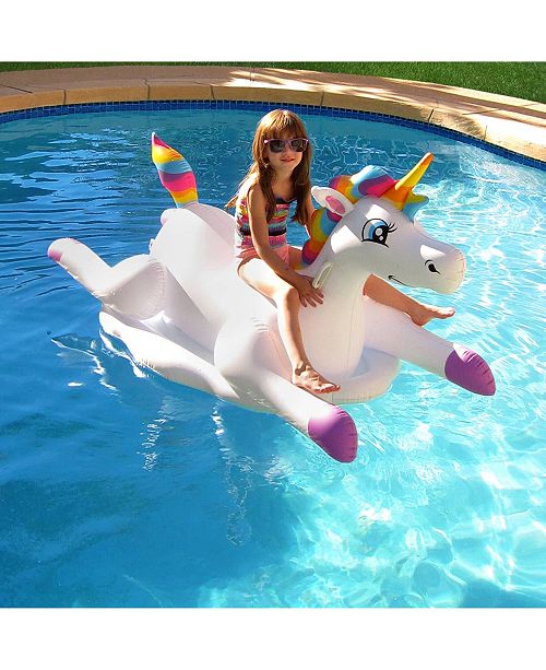 Blue Wave Sports Cloud Rider Rainbow Unicorn Inflatable Ride On
