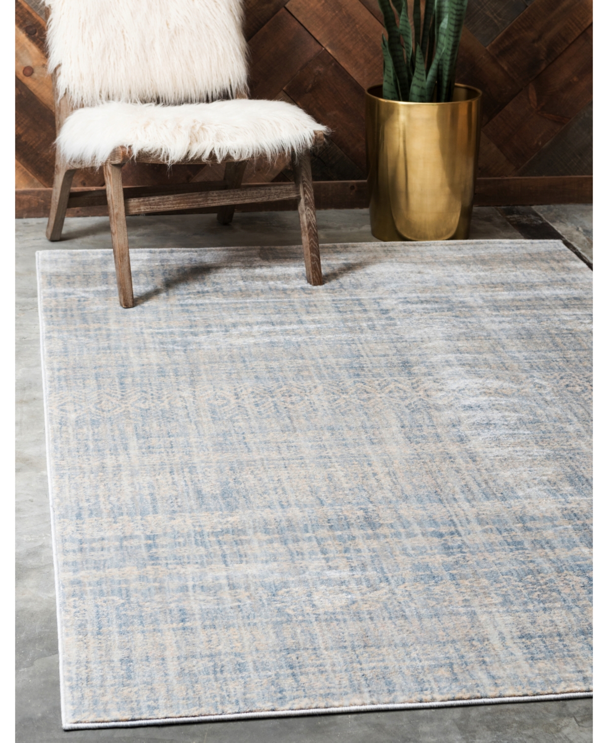 Bayshore Home Haven Hav2 8' x 10' Area Rug - Light Blue
