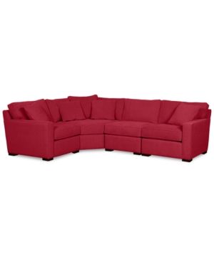 FURNITURE RADLEY FABRIC 4-PIECE SECTIONAL SOFA, CREATED FOR MACY'S