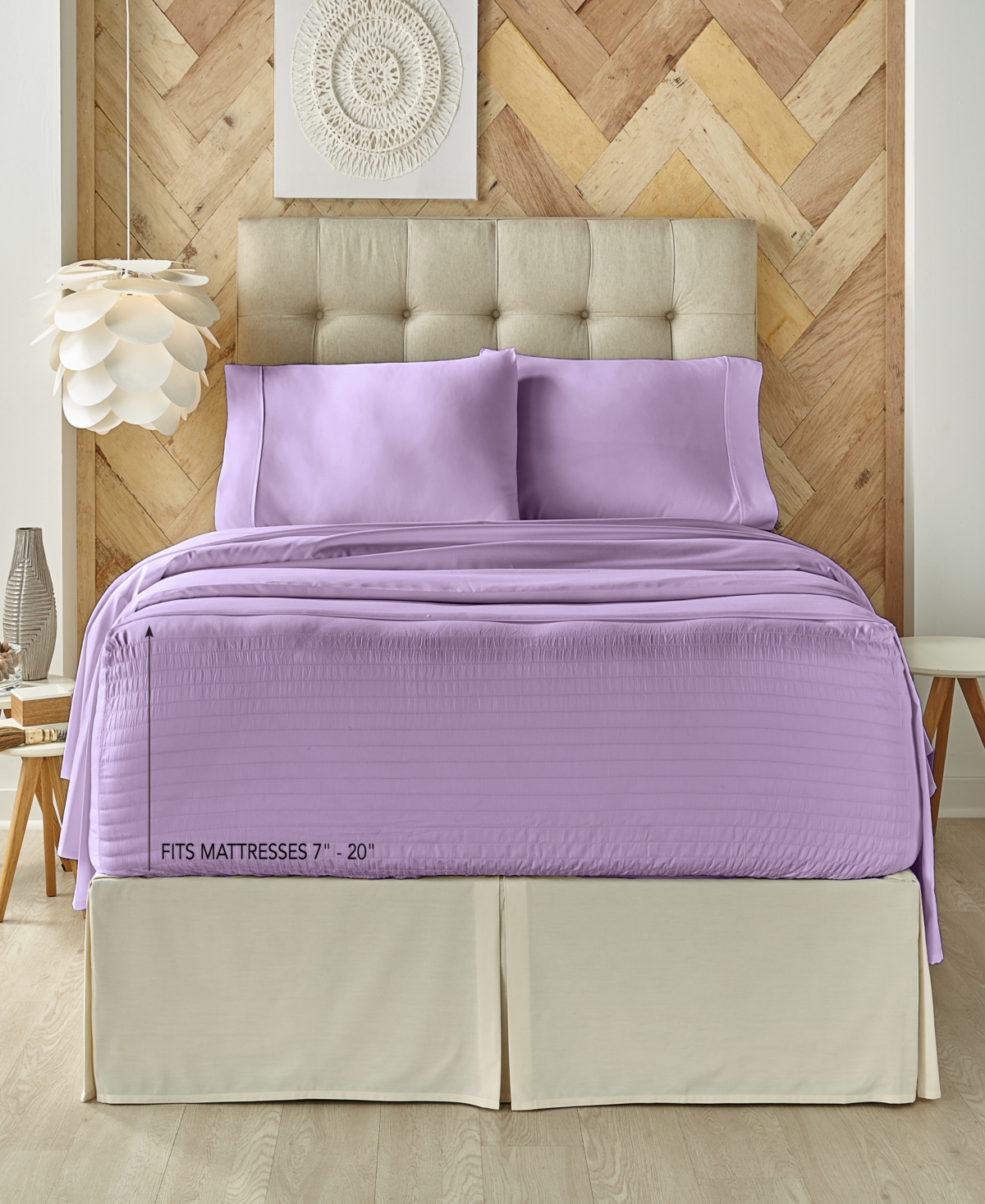 J New York Royal Fit 300 Thread Count 100% Cotton 4-Pc. Sheet Set,