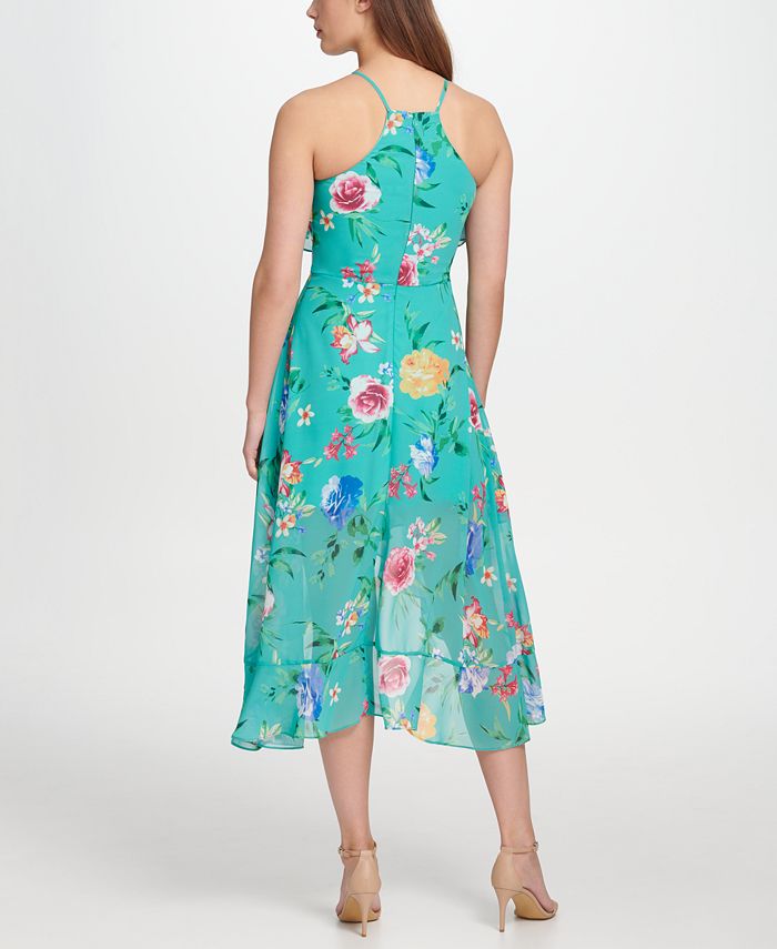 kensie Ruffle Floral-Print Dress - Macy's