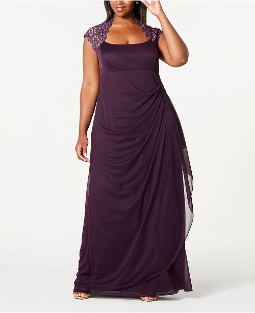 xscape lace gown