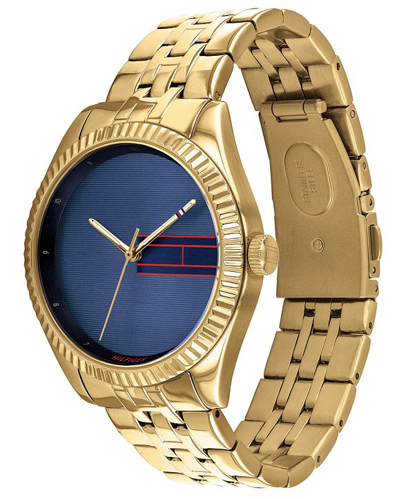 Tommy Hilfiger Women&#39;s Gold-Tone Bracelet Watch 38mm, Created for Macy&#39;s & Reviews - Watches ...