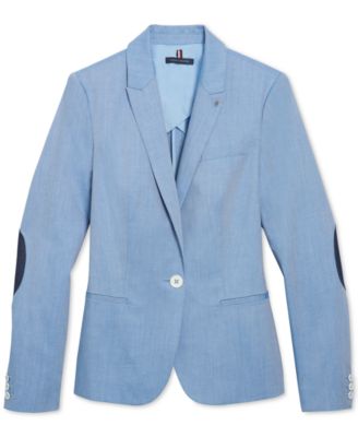 Tommy Hilfiger Cotton Single-Button Elbow-Patch Jacket