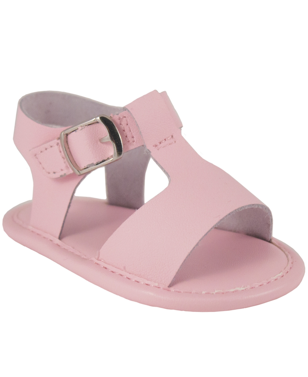 Baby Deer Baby Girl Essential Leather T-strap Sandal In Pink