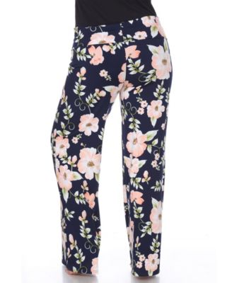 Plus Size Floral Wide Leg Palazzo Pants
