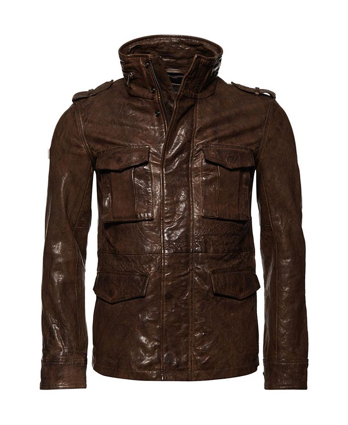 Superdry Rookie Leather Jacket Macy s