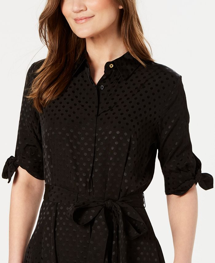 Calvin klein tonal dot maxi shirtdress sale