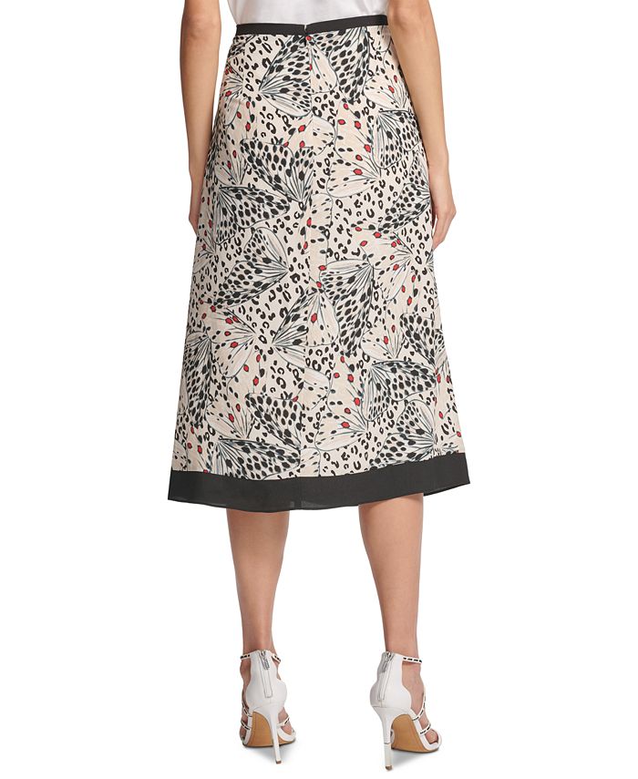 DKNY Draped Printed A-line Skirt & Reviews - Skirts - Women - Macy's
