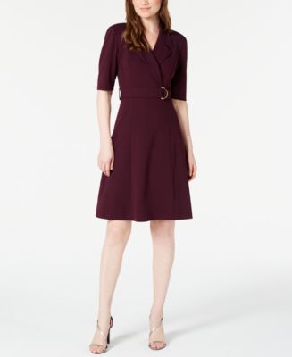 Calvin Klein Belted Blazer Dress - Macy's