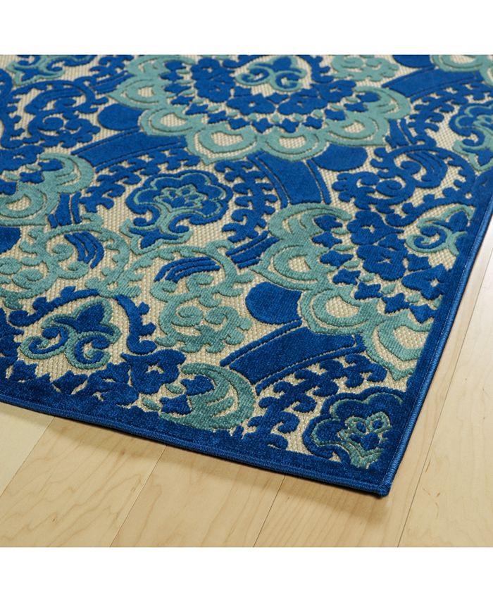Kaleen A Breath of Fresh Air FSR10722 Navy 8'8" x 12' Area Rug Macy's