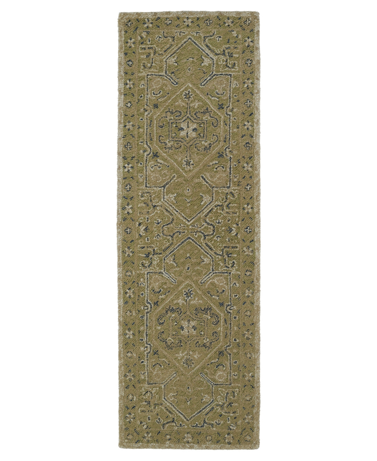 Kaleen Montage MTG07-50 Green 2'6in x 8' Runner Rug - Green