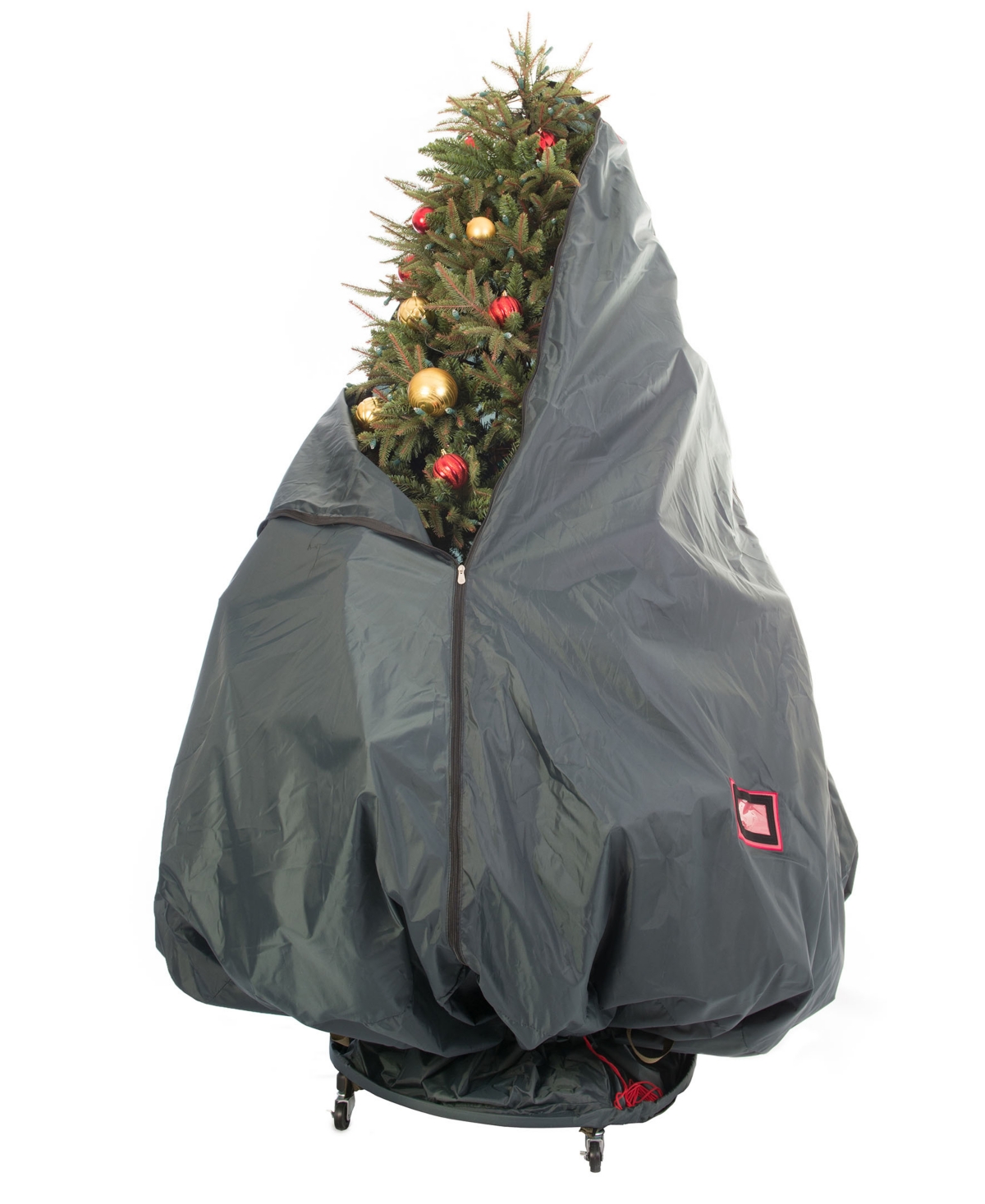 Upright Assembled Christmas Tree Bag with Wheels, 7'-9' trees - Green