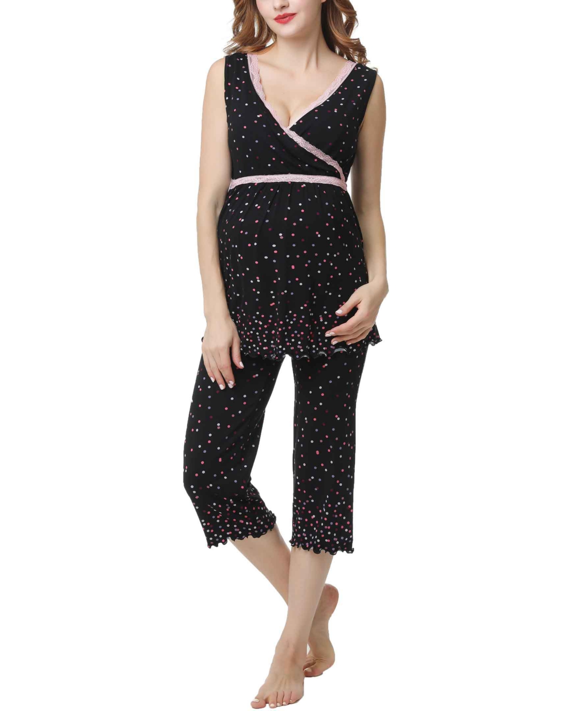 Women's Cindy Maternity & Nursing Pajamas Sleepwear Set