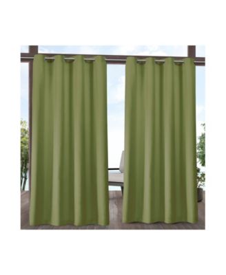 Delano Heavyweight Textured Indoor/Outdoor Grommet Top Curtain Panel Pair, 54" x 96"