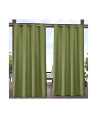 Delano Indoor Outdoor Grommet Top Curtain Panel Pair