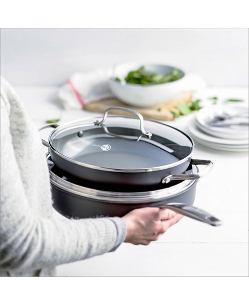 GreenPan Chatham 5Qt. Ceramic NonStick Sauté Pan & Lid & Reviews Cookware Kitchen Macy's
