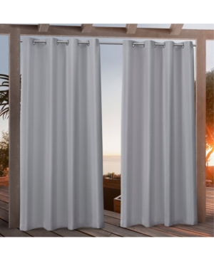 Exclusive Home Canvas Indoor/outdoor Grommet Top 54" X 84" Curtain Panel Pair In Grey