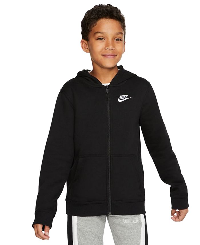 Nike Big Boys Fleece Logo Zip-Up Hoodie - Macy's